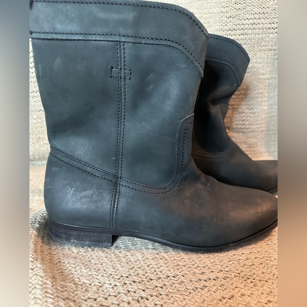 Frye Cara Roper Black leather boots, size 9 - Picture 8 of 9